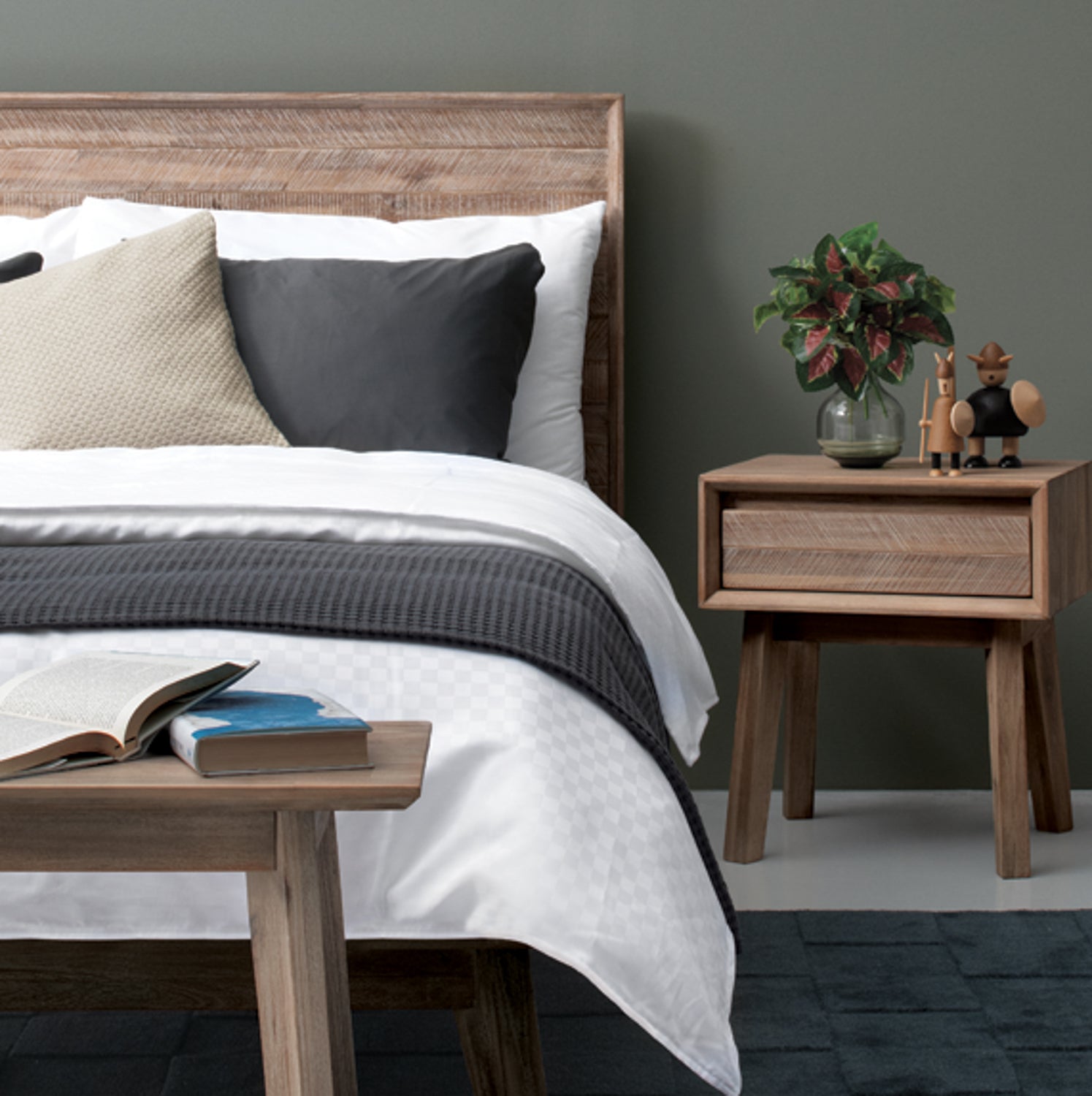 馬來西亞原裝進口實木傢俬 - F系列 - Millai米萊雙人床架