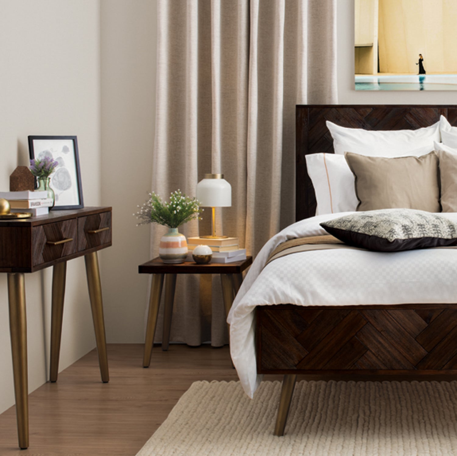 馬來西亞原裝進口實木傢俬 - F系列 - Birmingham雙人床架