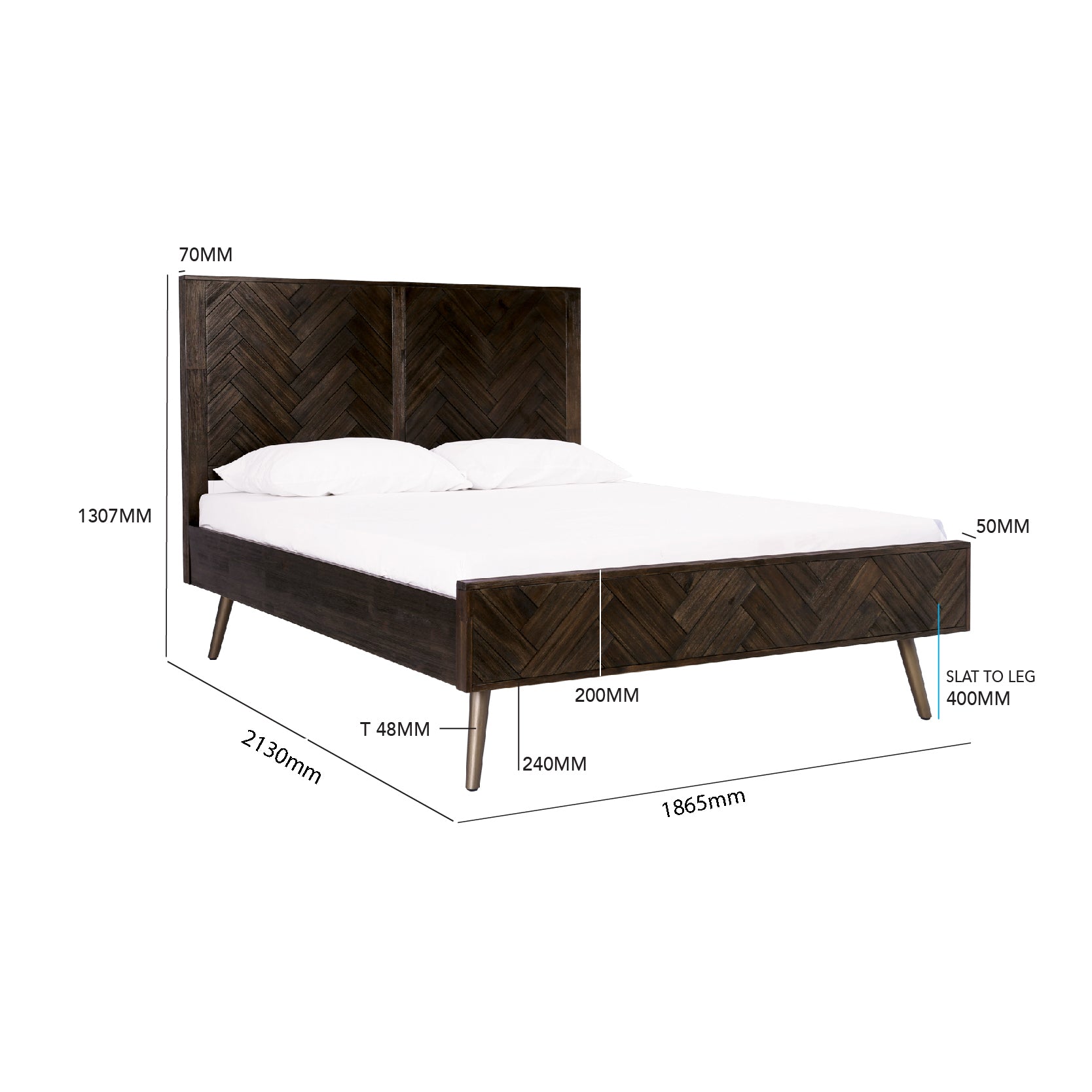 馬來西亞原裝進口實木傢俬 - F系列 - Birmingham雙人床架