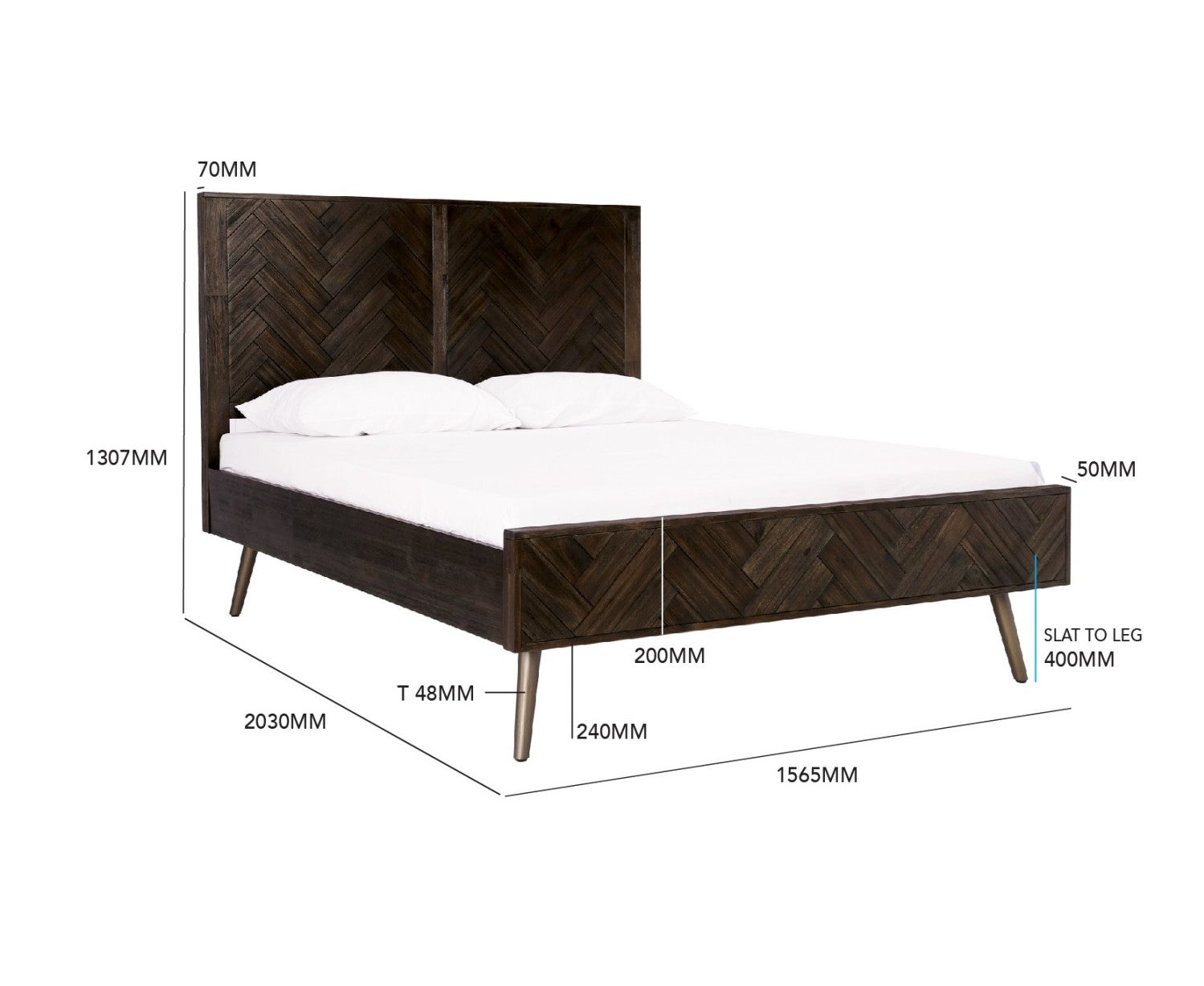 馬來西亞原裝進口實木傢俬 - F系列 - Birmingham雙人床架