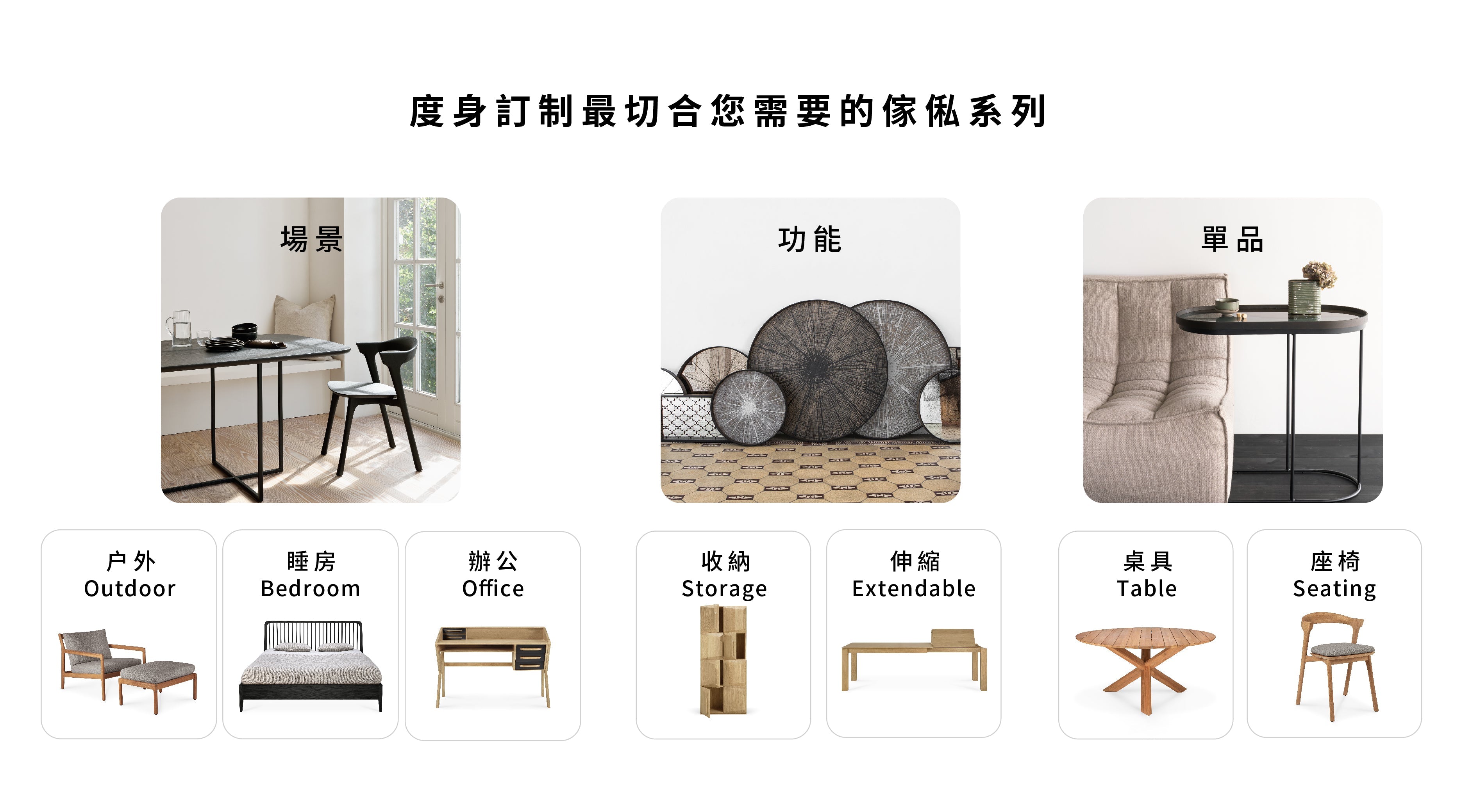 比利時原裝進口實木傢俬 - 餐桌系列 -  Mikado系列橡木圓形餐桌